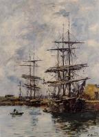 Boudin, Eugene - Deauville, Ships at Dock